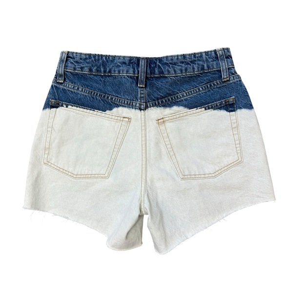 Gianni Bini x DANNIJO two-tone bleached high-rise cutoff denim shorts Size 26 - Picture 3 of 4